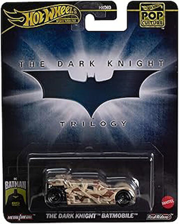 Hot Wheels BATMAN DARK KNIGHT BATMOBILE Die Cast Model Araba - 1:64 Ölçekli - Uzunluk 7 cm POP CULTURE HXD97