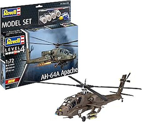 Revell, M.Set AH-64A Apache, Helikopter Oyuncak