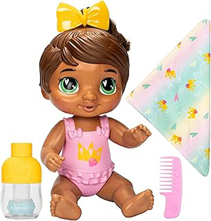 Baby Alive Şampuanla ve Sarıl Sophia Sparkle Kahverengi Saçlı Oyuncak Bebek 28 cm Suda Oynanabilir Oyuncak Bebek Oyun Seti, 3 Yaş ve Üzeri Kız ve Erkek Çocukları İçin Oyuncaklar