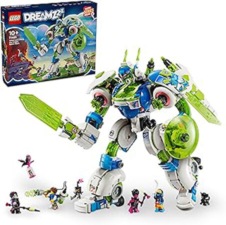 DREAMZzz Mateo ve Şövalye Z-Blob Savaş Robotu 71485 – 10 Yaş ve Üzeri Kız ve Erkek Çocuklar İçin 4 Minifigür İçeren Yaratıcı Oyuncak Yapım Seti, Çocuklar için Doğum Günü Hediyesi