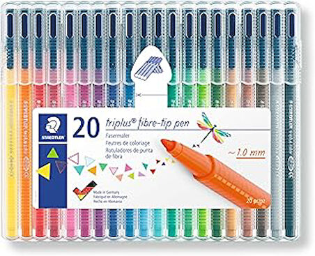 Staedtler 323 Sb20 Triplus Color Üçgen Keçeli Kalem 1.0 mm 20'li Set