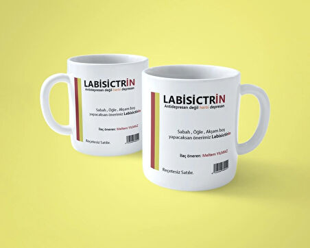 Hemşire, Doktor, Eczacı Labisictirin ilaç espirili isimli kupa bardak