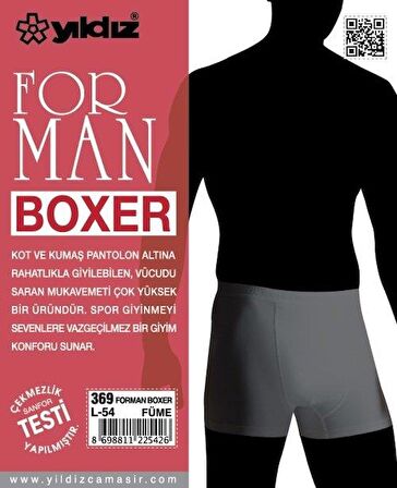 Yıldız 369 Füme Formen Likralı Boxer