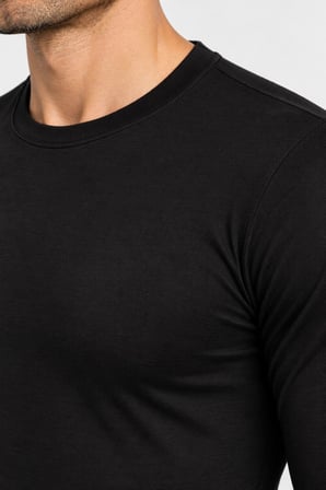 Yıldız Erkek Premium Pamuklu Likralı İnce Uzun Kollu Bisiklet Yaka Sweatshirt