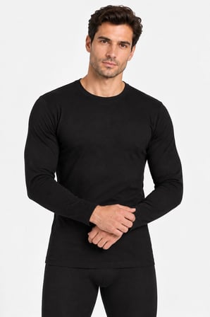 Yıldız Erkek Premium Pamuklu Likralı İnce Uzun Kollu Bisiklet Yaka Sweatshirt