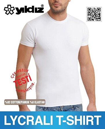 Yıldız 90 Likralı Kısa Kollu Erkek T-Shirt Atlet