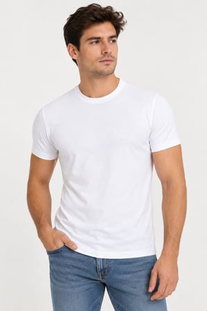 Yıldız 90 Erkek Premium Bisiklet Yaka Pamuklu Likralı Günlük T-Shirt 