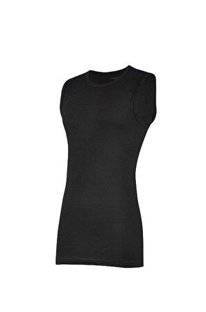 Yıldız 11 %100 Pamuk Sıfır Kol Atlet Siyah