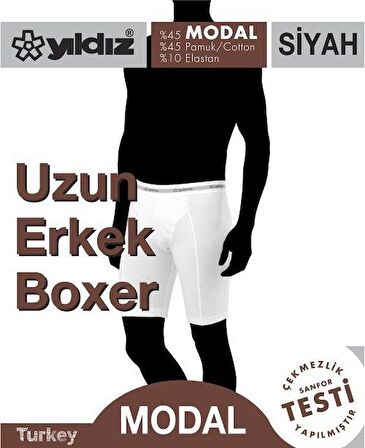 Yıldız 161 Siyah Uzun Boxer