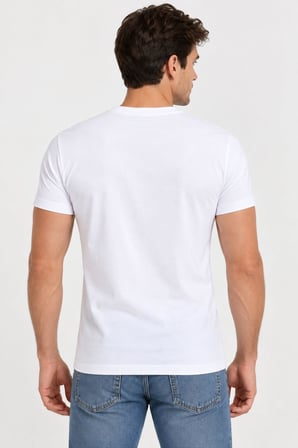 Yıldız 90 Erkek Premium Bisiklet Yaka Pamuklu Likralı Günlük T-Shirt 