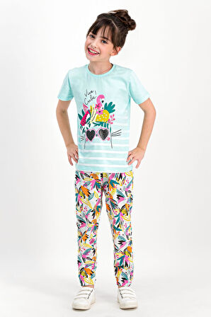 Roly Poly 1736 Kısa Kol Kız Çocuk Pijama Takımı