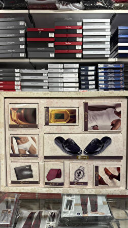 Effort 01 Lüks Damatlık 11 Parça Çeyiz Gömlek Pijama Çamaşır Saat Set