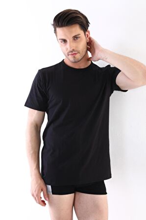 Çift Kaplan 947 Erkek Süprem T-Shirt Siyah