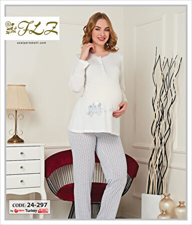 Gd Goldoremi 24-297 Kadın Lohusa Uzun Kollu Pijama Takım