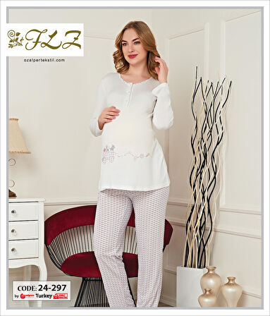 Gd Goldoremi 24-297 Kadın Lohusa Uzun Kollu Pijama Takım