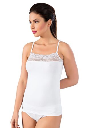 LÜX DRM 049 İp Askılı Dantelli Atlet