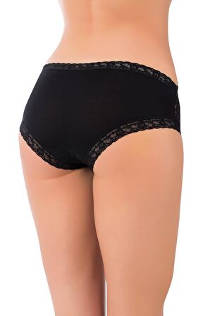 LÜX DRM 3130 Kadın Bamboo Dantelli Şort Külot