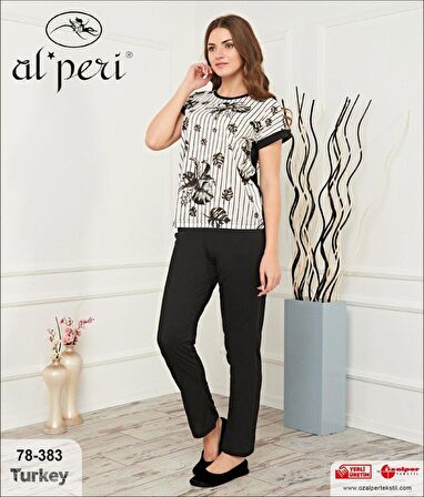 Alperi 78-383 Kısa Kol Kadın Pijama Takımı