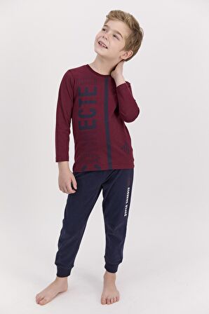 RolyPoly 2542 Connected Bordo Erkek Çocuk Pijama Takımı