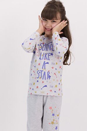 RolyPoly 2595 Shine Like A Star Karmelanj Kız Çocuk Pijama Takımı