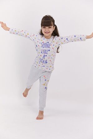 RolyPoly 2595 Garson Shine Like A Star Karmelanj Kız Çocuk Pijama Takımı