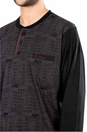 Pierre Cardin Erkek Uzun Kollu Jakarlı Özel Kutulu Pijama Takımı