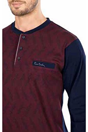 Pierre Cardin 5471 Erkek Uzun Kollu Jakarlı Pijama Takımı