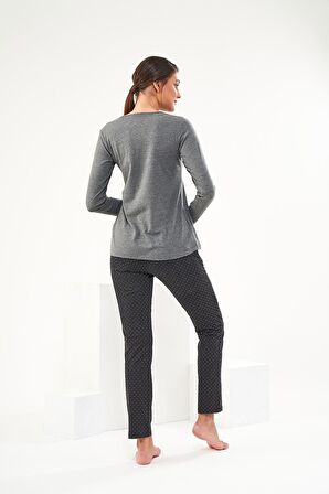 Pjs 22440 Kadın Nakışlı Patlı Pijama Takım