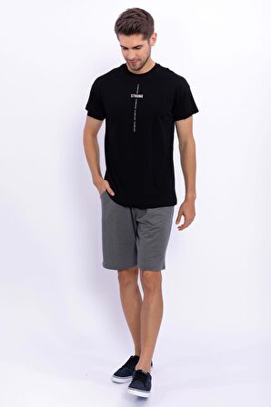 Arnetta 2044 Strong Siyah Erkek Bermuda Takım