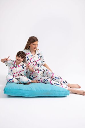 Roly Poly 2786 Love Krem Kadın Gömlek Pijama Takımı