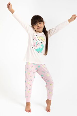 Roly Poly 2793 Cute Animals Vanilya Kız Çocuk Pijama Takımı