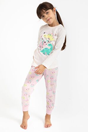 Roly Poly 2793 Cute Animals Vanilya Kız Çocuk Pijama Takımı