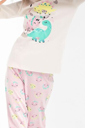 Roly Poly 2793 Cute Animals Vanilya Kız Çocuk Pijama Takımı