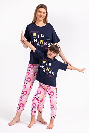 Roly Poly 2800 Big Thanks Lacivert Kız Çocuk Pijama Takımı