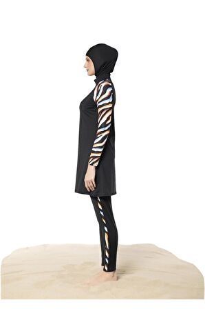 Ruko Maio 22128-1 Reglan Kol Micro Lycra Kumaş Tam Tesettür Mayo