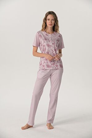 Pijadore 1225 Kadın Klasik Kısa Kol Pijama Takımı