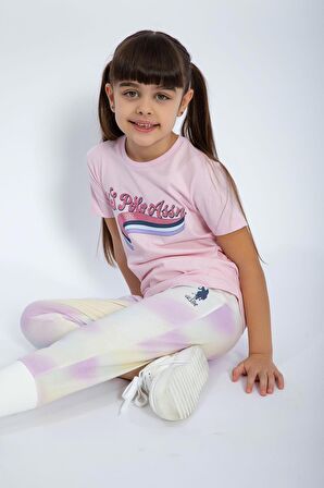U.S. Polo Assn 1070 Garson Batik Desenli Kız Çocuk İkili Takım