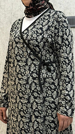 Gd Goldoremi 7 Kadın Viskon Pamuklu Bağlamalı Namaz Elbisesi