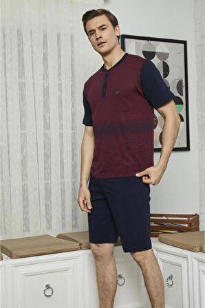 KLY 9003 Erkek Midi Yaka Şortlu Takım