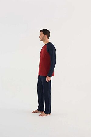 U.s Polo Assn 18633 Erkek Yuvarlak Yaka Uzun Kollu Pijama Takımı