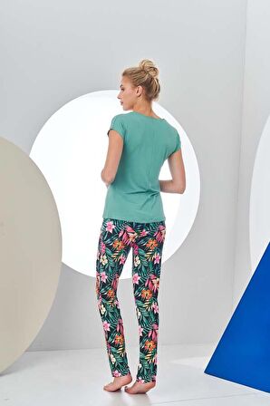Pjs 24160 Kadın Desenli Pijama Takım
