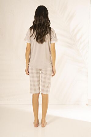 Estiva 22066 Kadın Yazlık Viskon Pijama Takımı