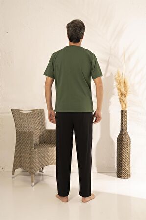 Estiva 23262 Erkek Kısa Kollu Active Baskılı Yazlık Penye Pijama Takımı