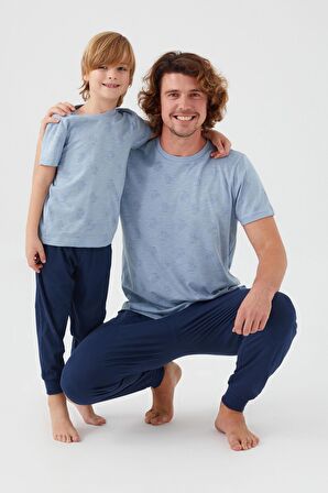 Arnetta 2504 Palm Tree Erkek Kısa Kol Pijama Takım