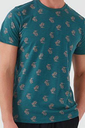 Arnetta 2504 Palm Tree Erkek Kısa Kol Pijama Takım
