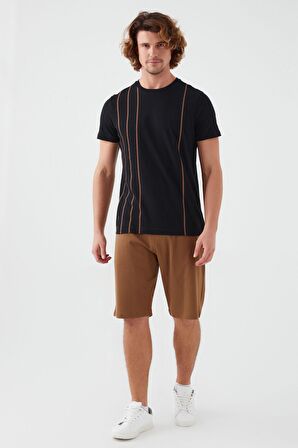 Arnetta 2509 Vertical Stripes Erkek Bermuda Takım