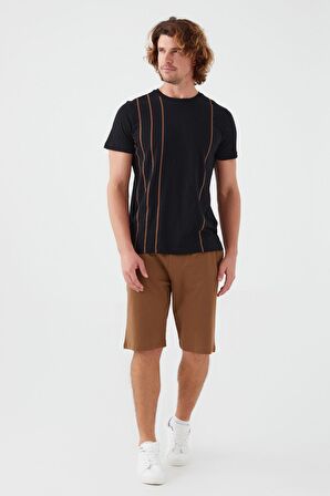 Arnetta 2509 Vertical Stripes Erkek Bermuda Takım