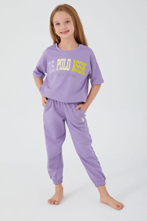 1418 Sea Blue Kız Çocuk Kısa Kol Pijama Takım