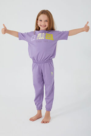 1418 Sea Blue Kız Çocuk Kısa Kol Pijama Takım