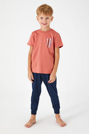 Roly Poly 3019 Garson Afterwave Erkek Çocuk Kısa Kol Pijama Takım